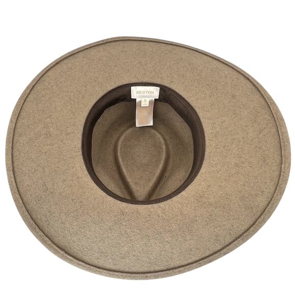 Brixton 100% Wool Felt Hat Heather Twig Beige Gray SMALL Wide Brim Western main image 6